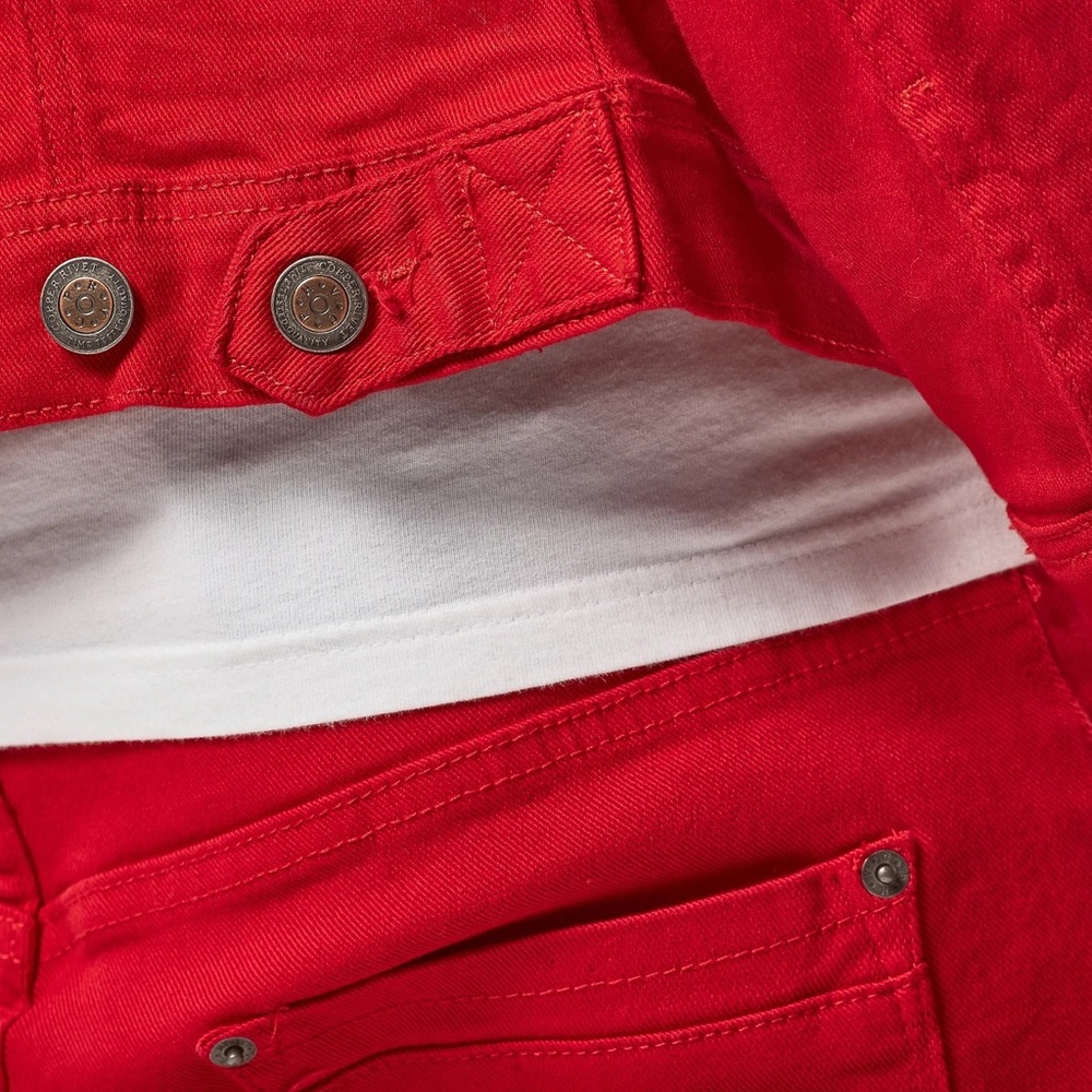 Copper Rivet Red Denim Pant - Picture 7 of 11